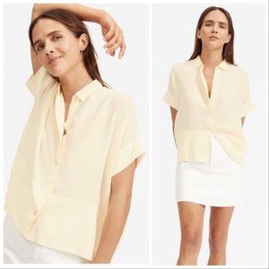 EVERLANE - Clean Silk Short Sleeve Square Shirt